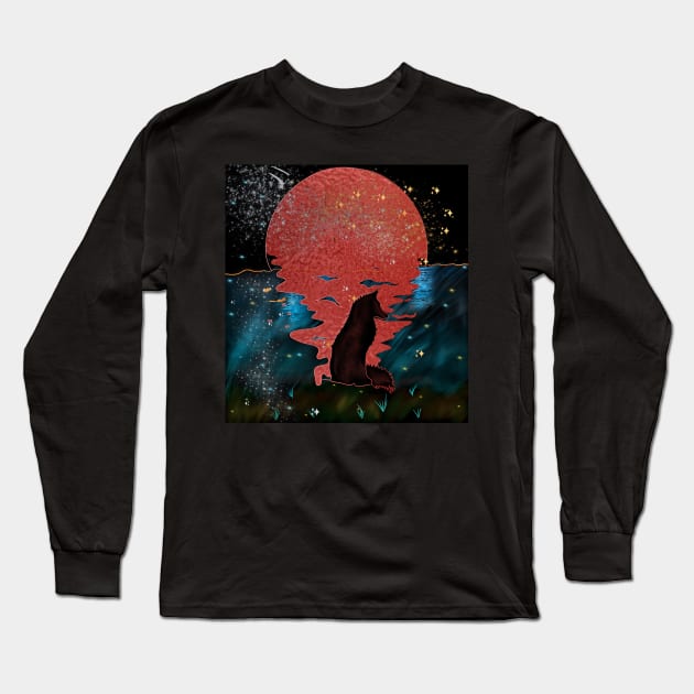 Fox Long Sleeve T-Shirt by theroseandraven